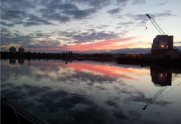 Poole Harbour in evening